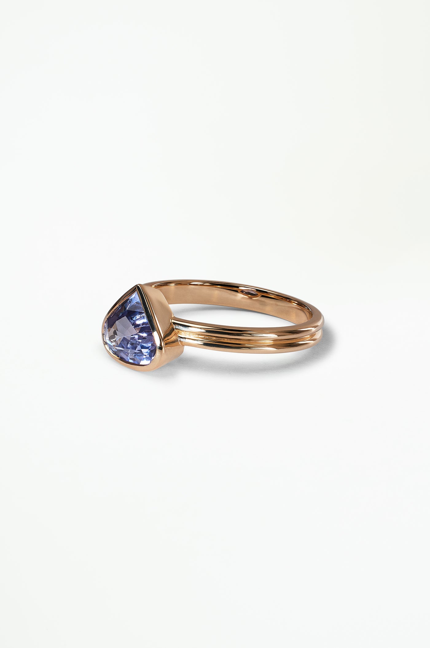 One Of A Kind Ridge Ring Set - Pear Cut Sapphire