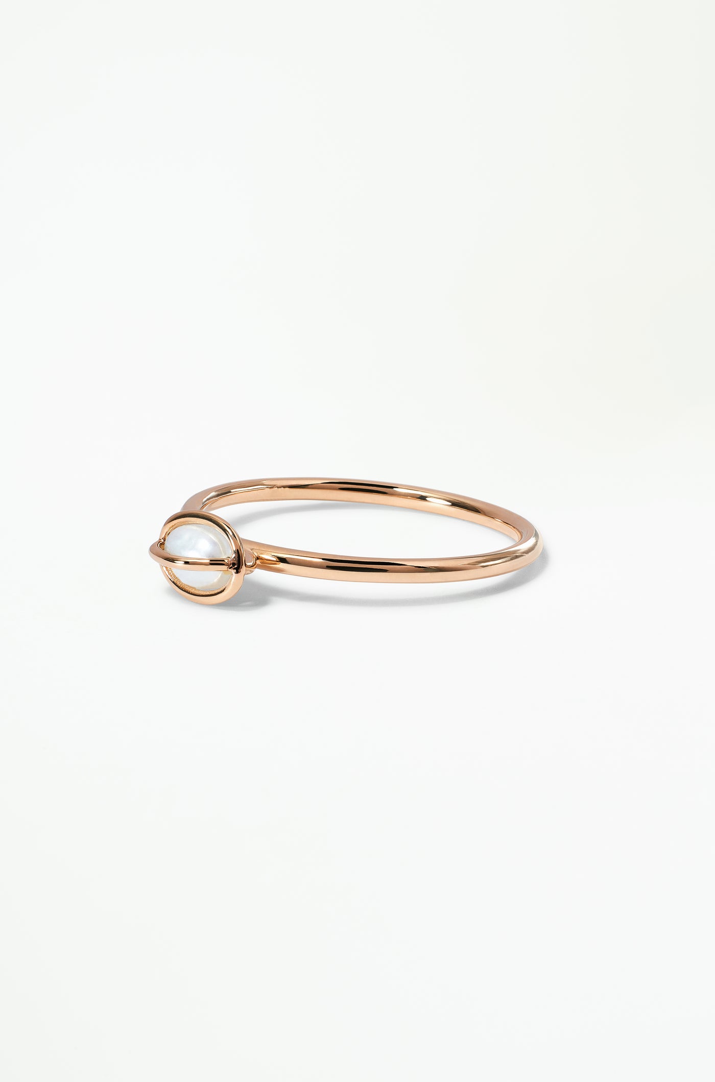 Caged Pearl Ring