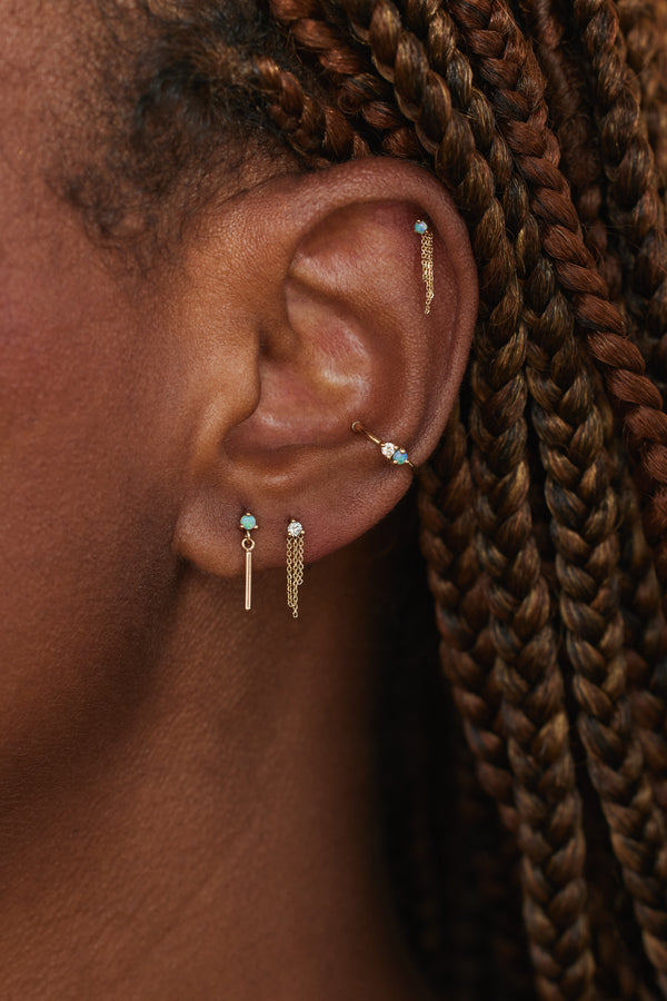 Opal Bar Link Earring - Single