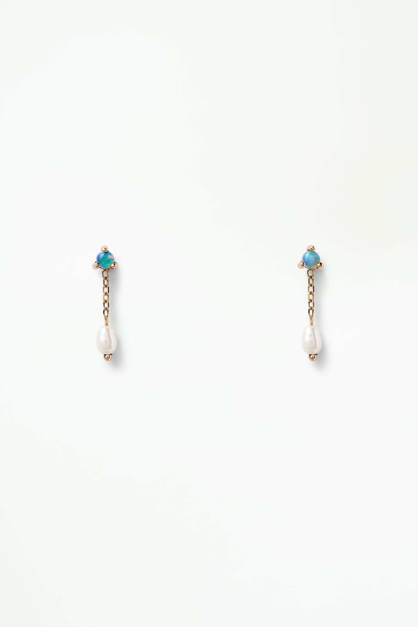 Small Opal and Pearl Shower Earring - Single
