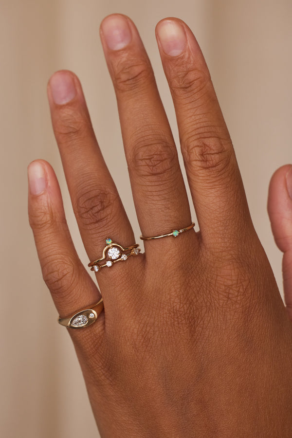 Four-Step Diamond Ring