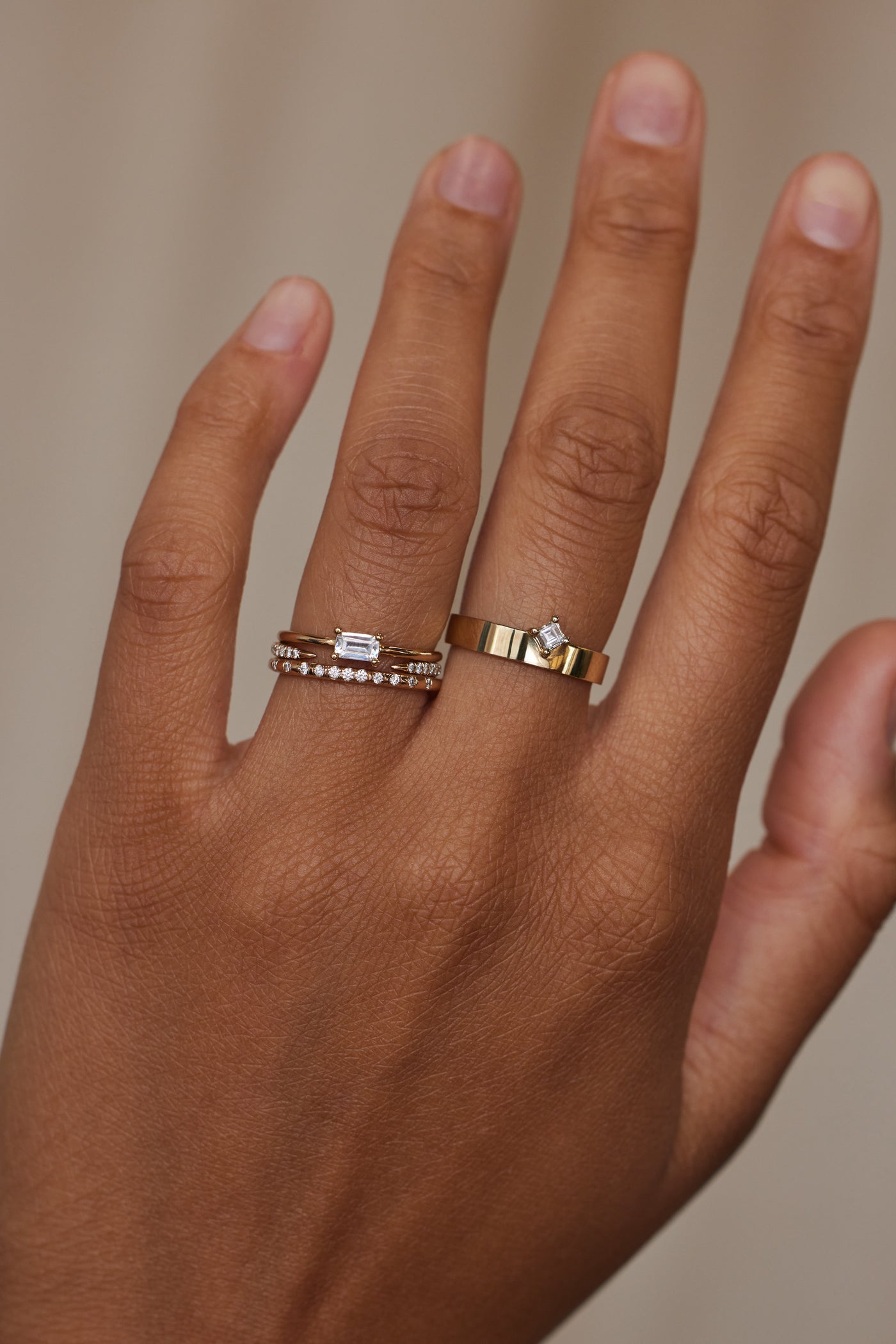 Small Emerald Cut Solitaire Ring