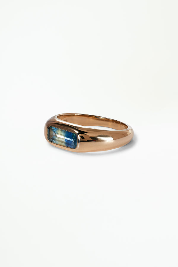 One Of A Kind Emerald Cut Sapphire Soft Signet No. 2