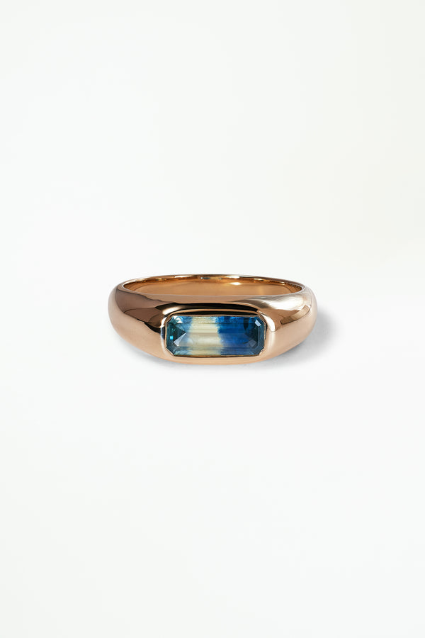 One Of A Kind Emerald Cut Sapphire Soft Signet No. 2