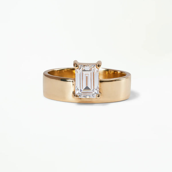 [TEST] Large Vertical Emerald Cut Monolith Ring