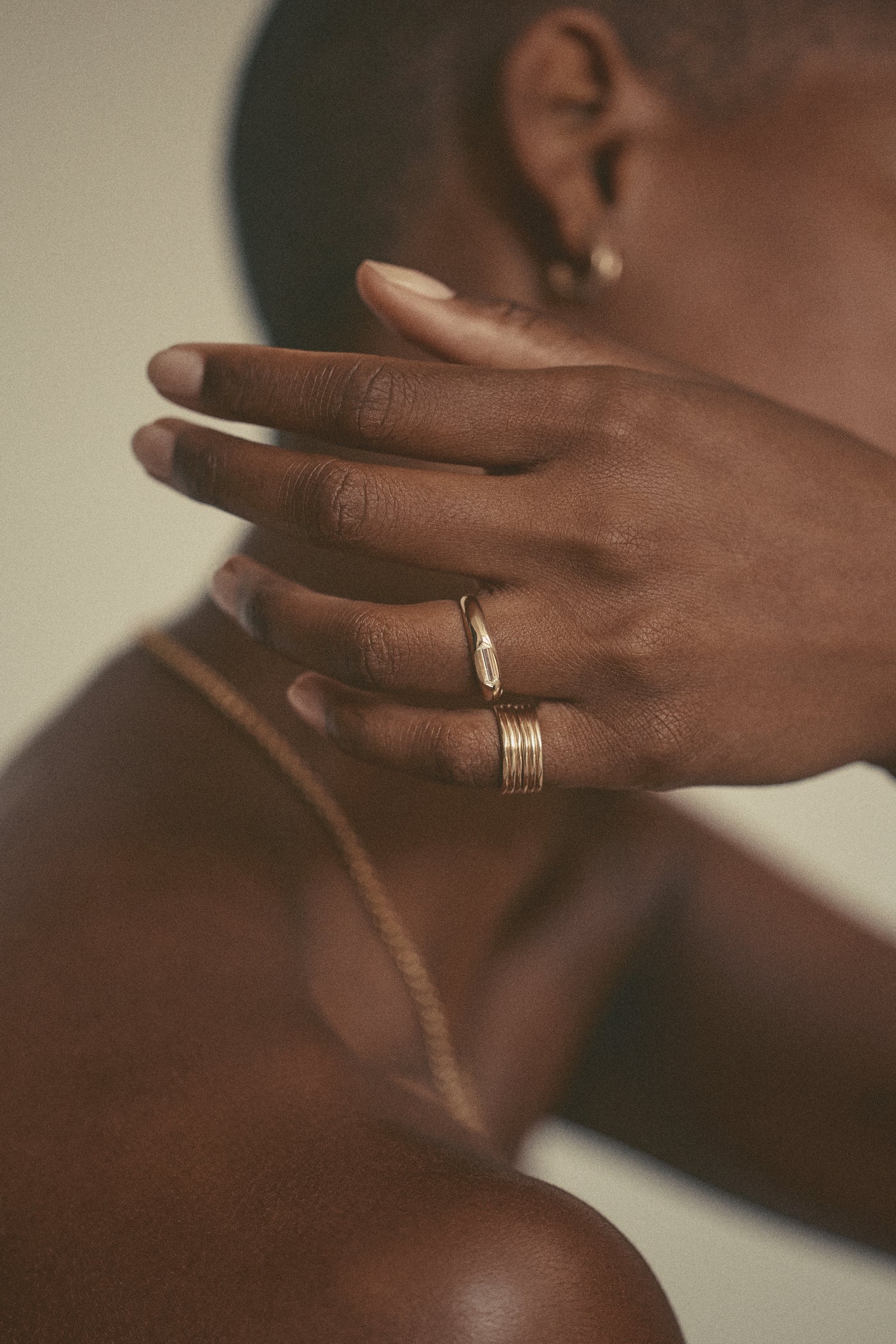 One Of A Kind Hex Cut Diamond Soft Signet No.3