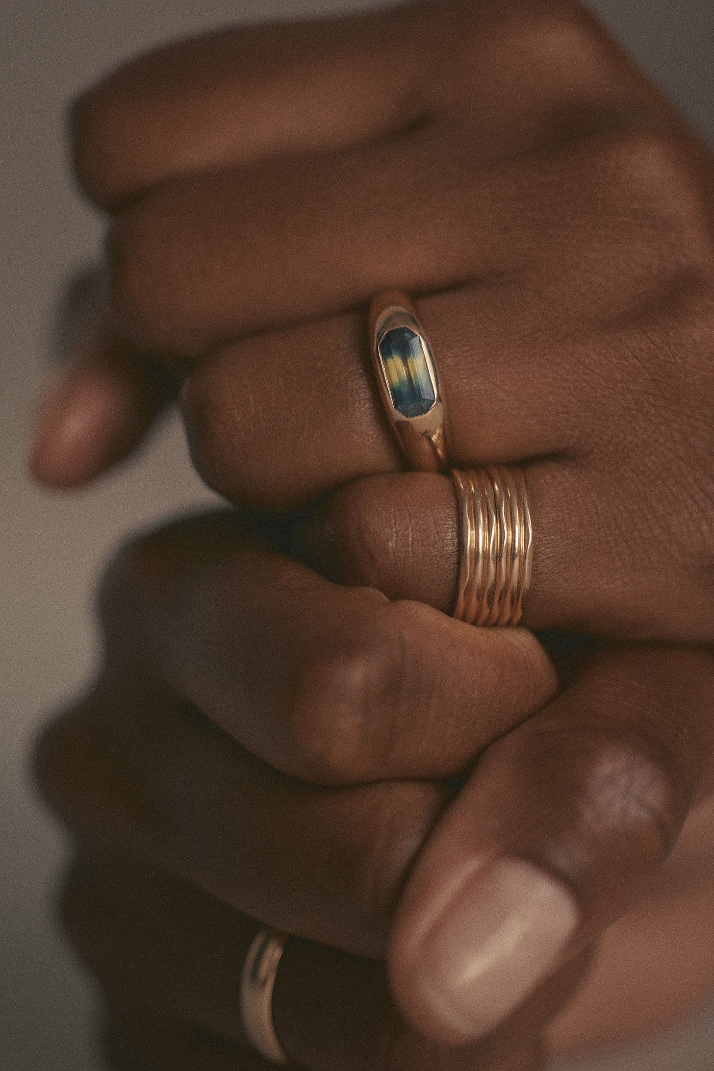 One Of A Kind Emerald Cut Sapphire Soft Signet No. 1