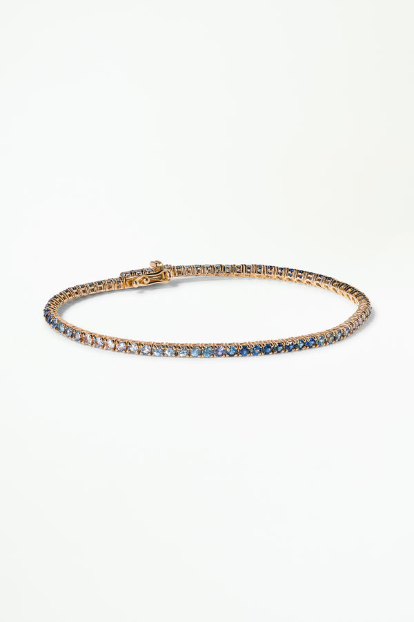 Gradient Sapphire Tennis Bracelet