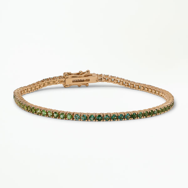 One of a Kind Green Tourmaline Tennis Bracelet