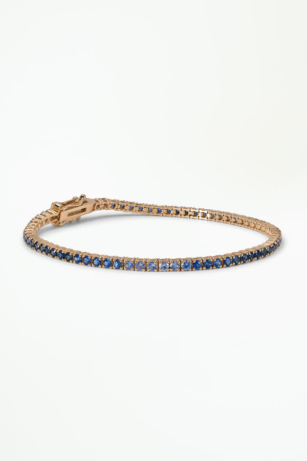 One of a Kind Sapphire Pulse Tennis Bracelet