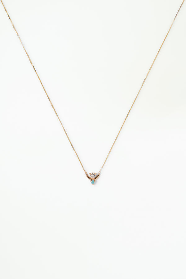 Diamond and Opal Nestled Necklace