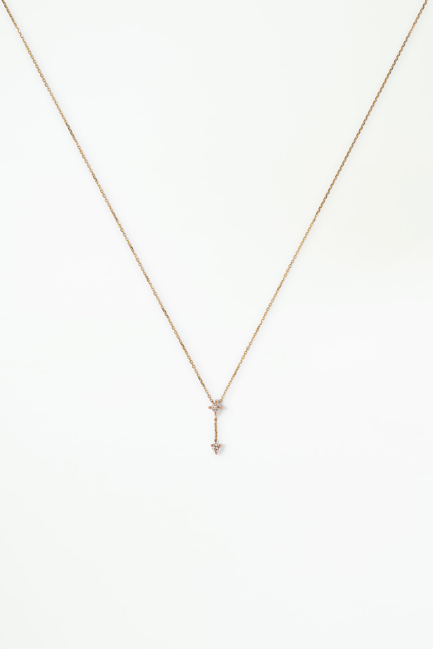 Fancy Diamond Two-Step Chain Necklace