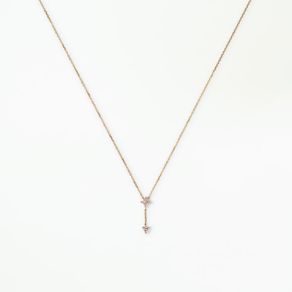 Fancy Diamond Two-Step Chain Necklace