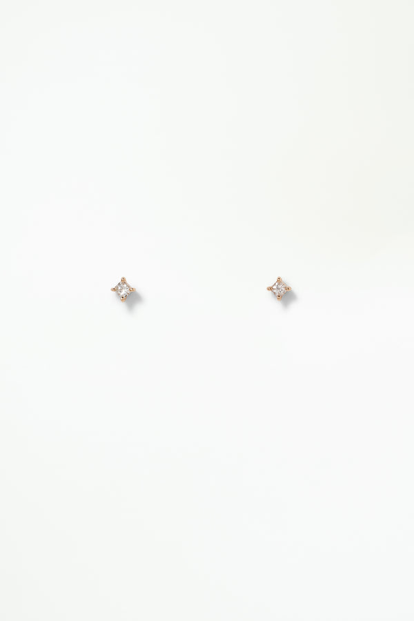 Princess Cut Diamond Stud Earring - Single