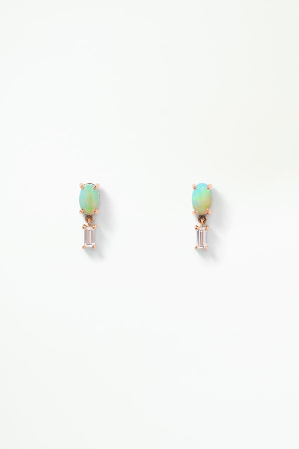 Opal and Diamond Stela Earring - Single