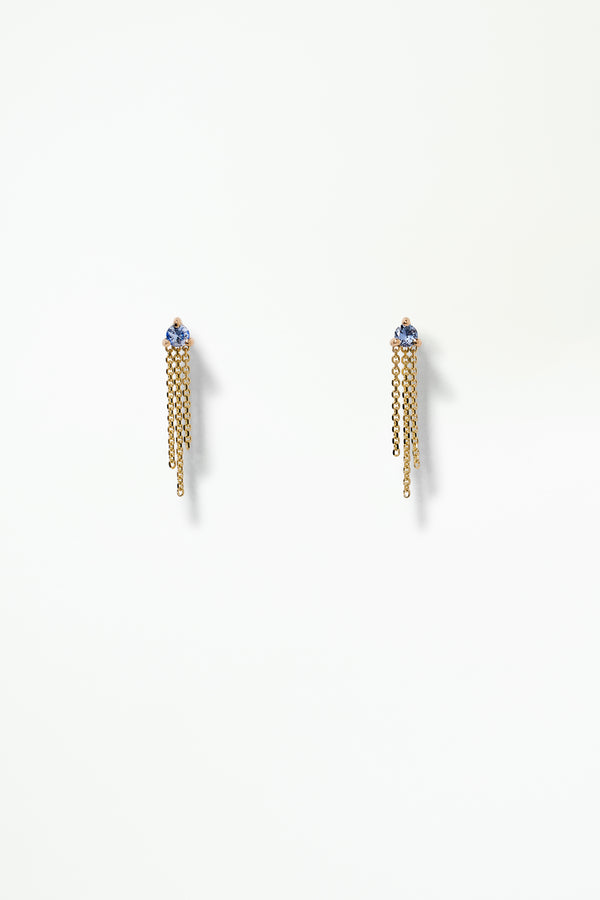 Blue Sapphire Mist Earring - Single