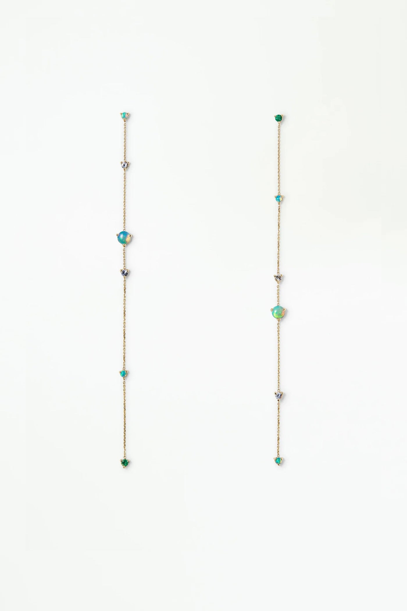 Linear Chain Earrings - Pair