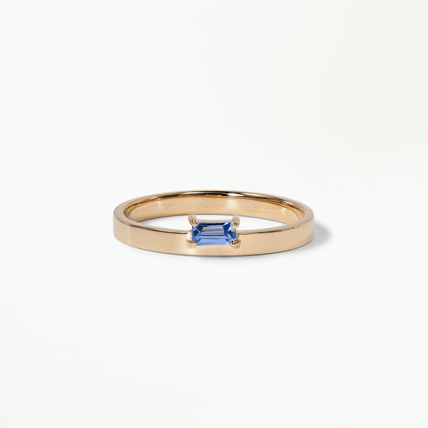 Baguette Cut Sapphire Monolith Ring