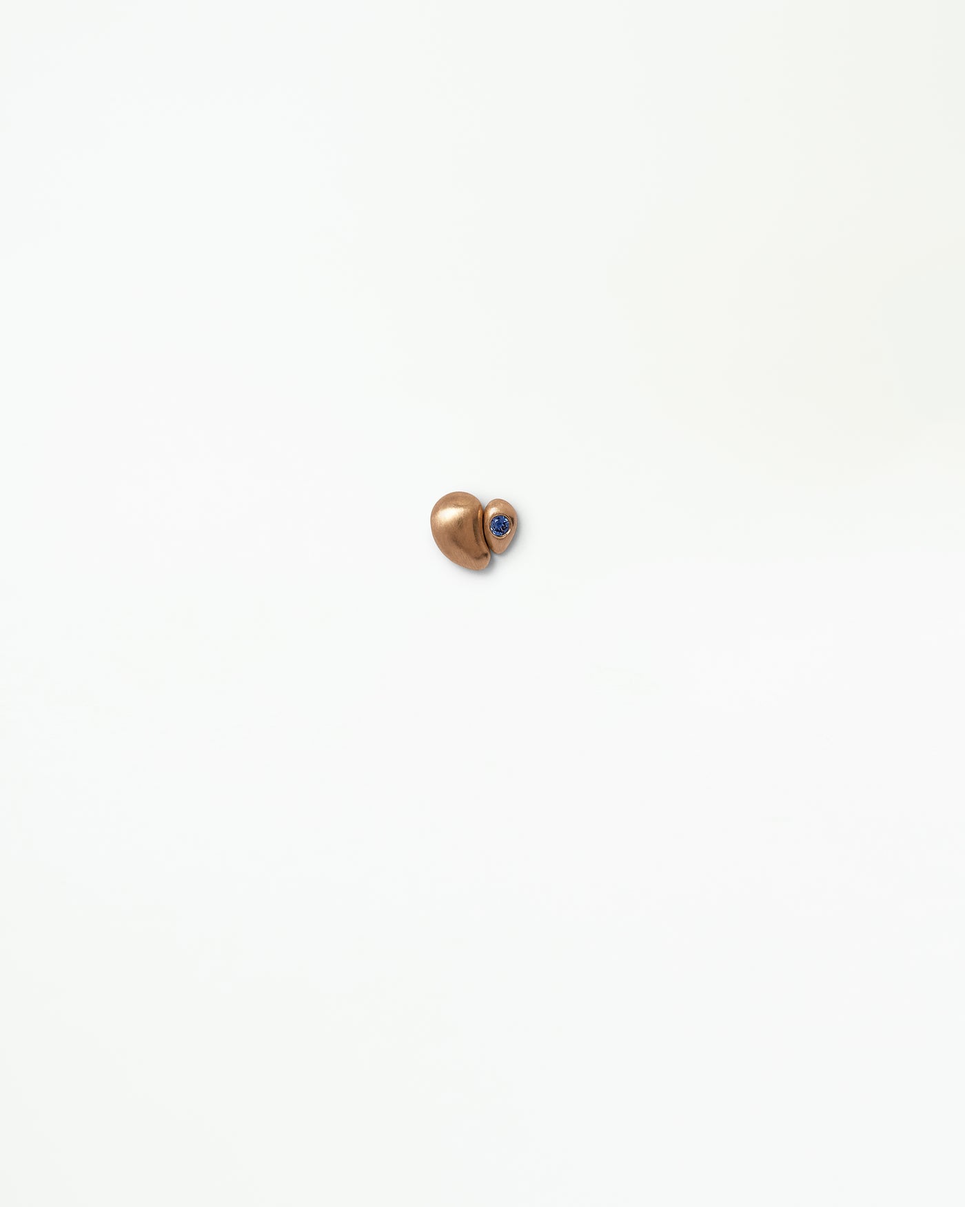 Sapphire Bean Earrings - Pair