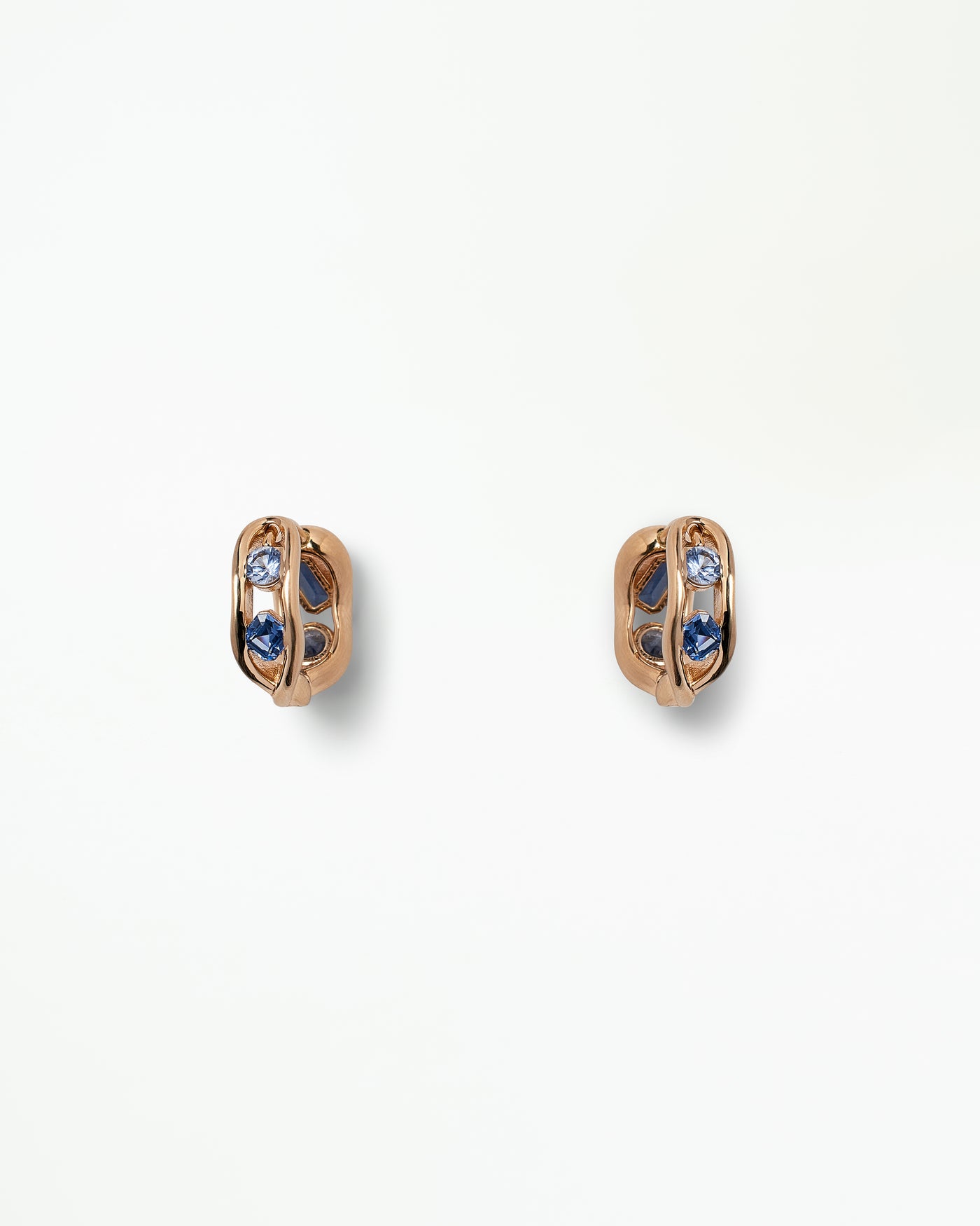 Sapphire Flow Hoops - Pair