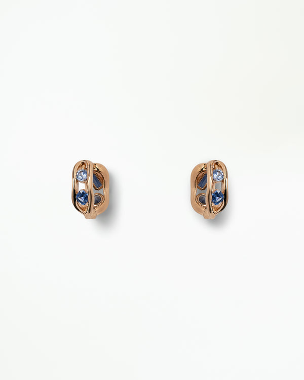 Sapphire Flow Hoops - Pair