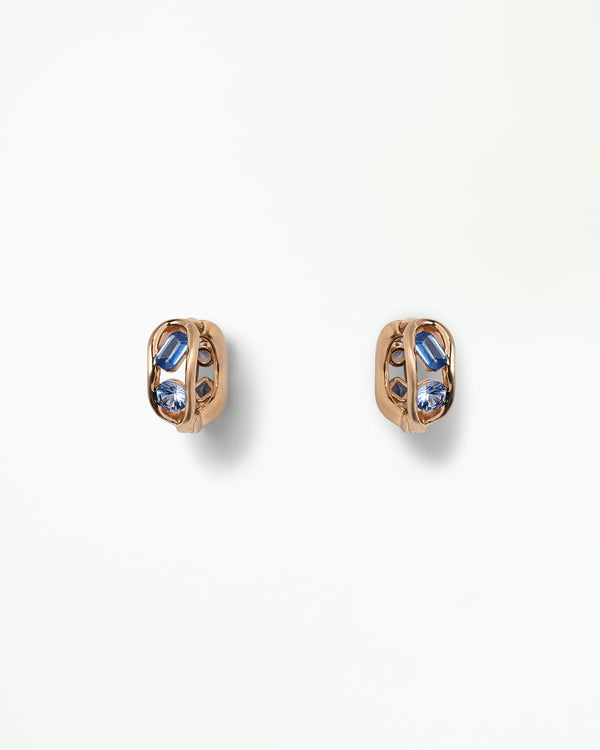 Sapphire Flow Hoops - Pair