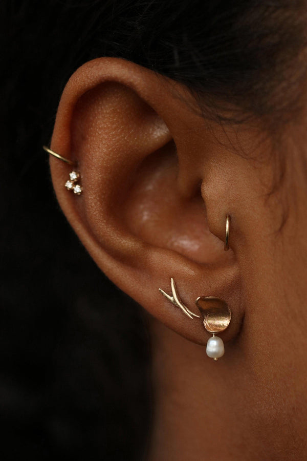 Buy Tann Trim Crescent Moon Earcuff 18 Kt Gold Plated Earrings for Women  Online