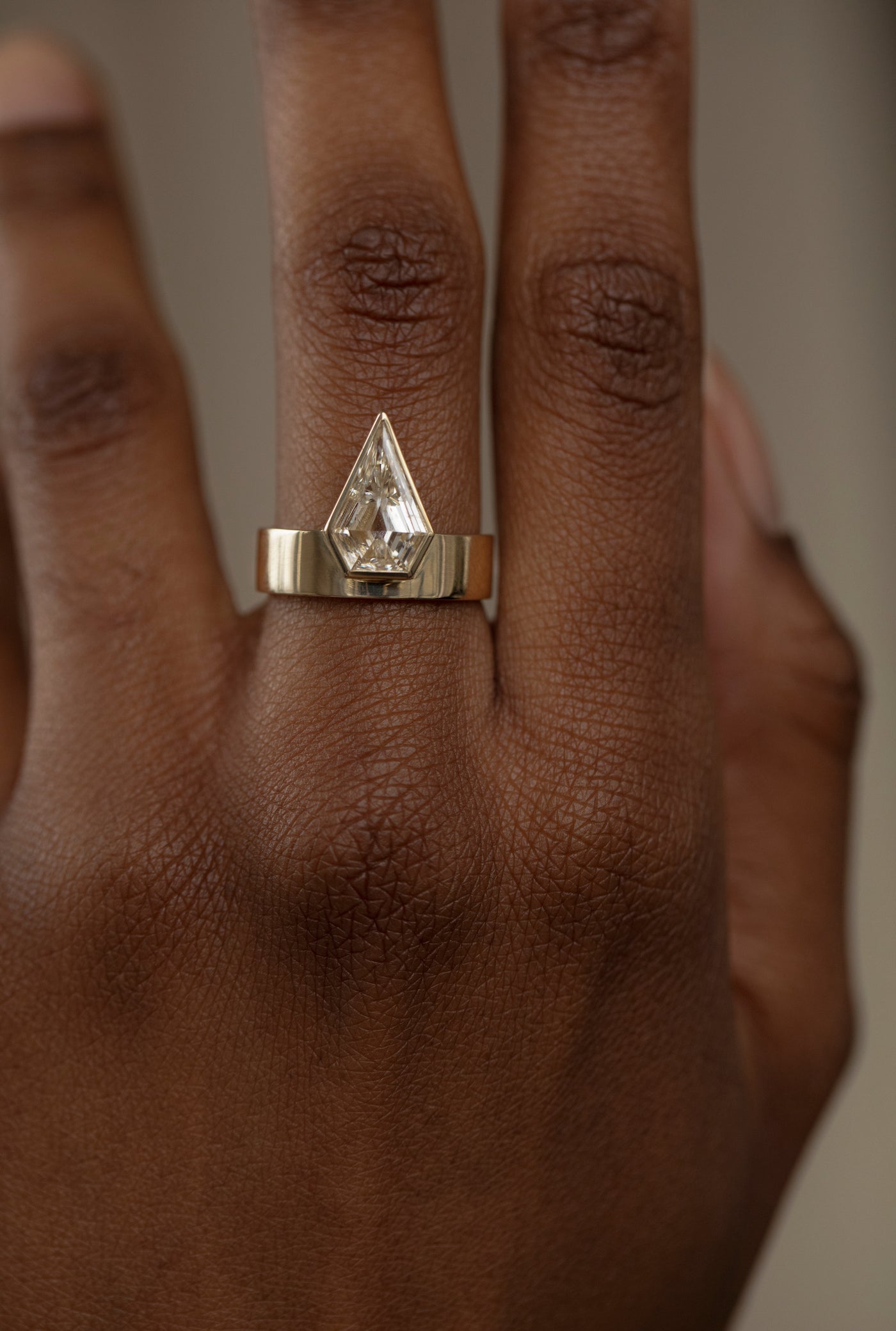 One of a Kind Kite Diamond Monolith Ring