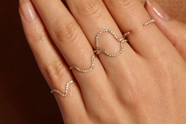 Micropave Big Arc Ring