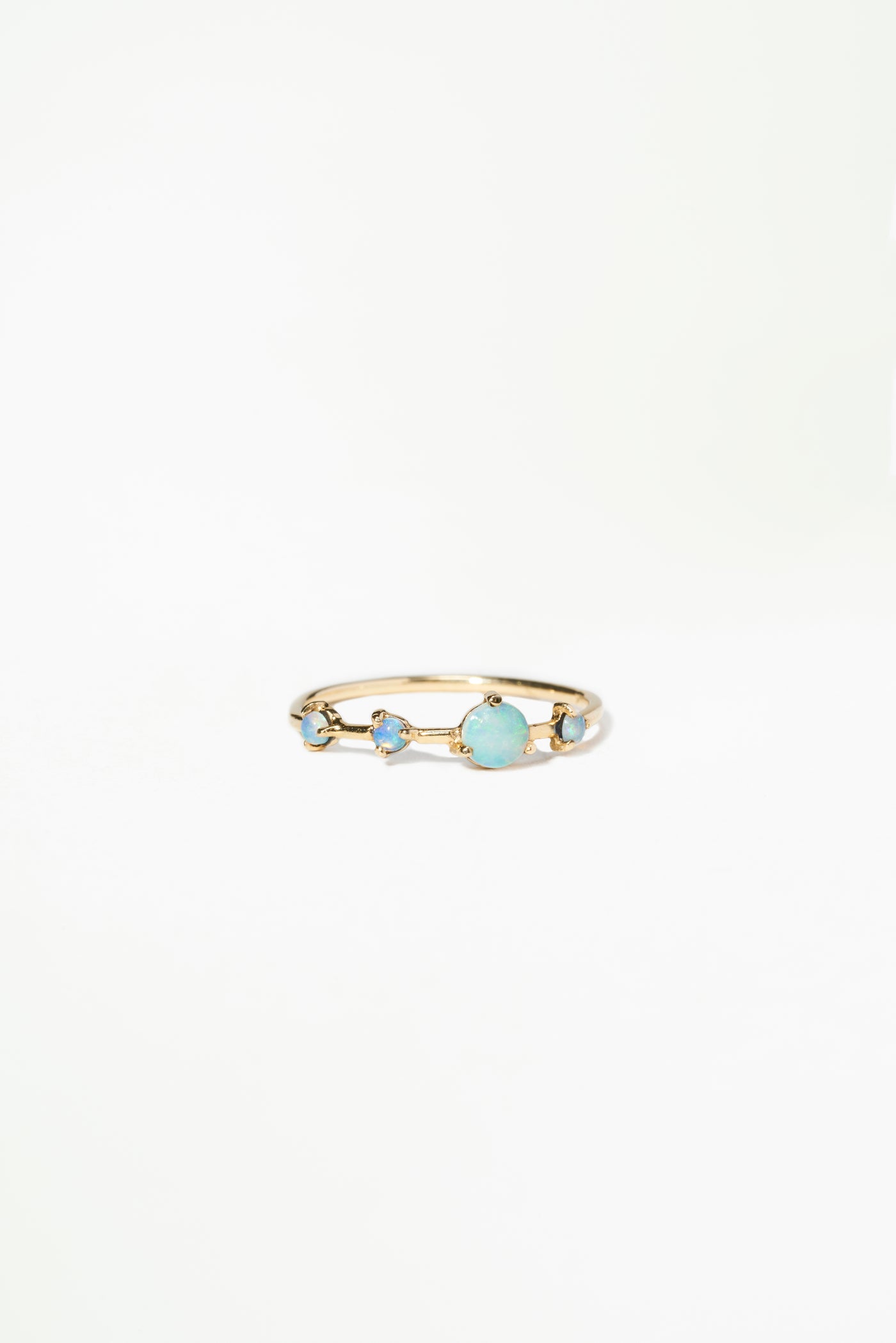 Large Four-Step Opal Ring