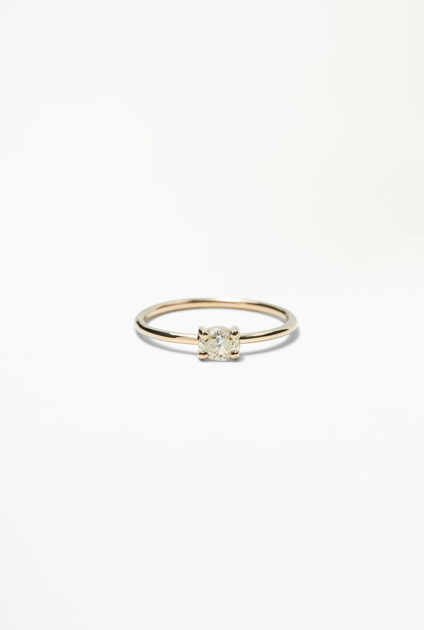 Oval Diamond Solitaire Ring