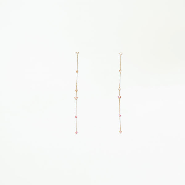 Blush Linear Chain Earrings - Pair