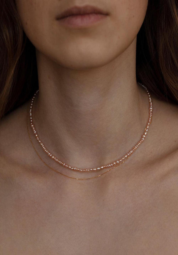 Blush Pearl Collage Necklace