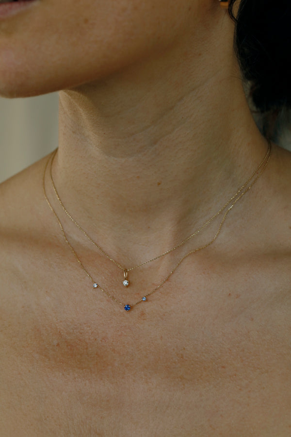 Three-Step Necklace - Sapphire