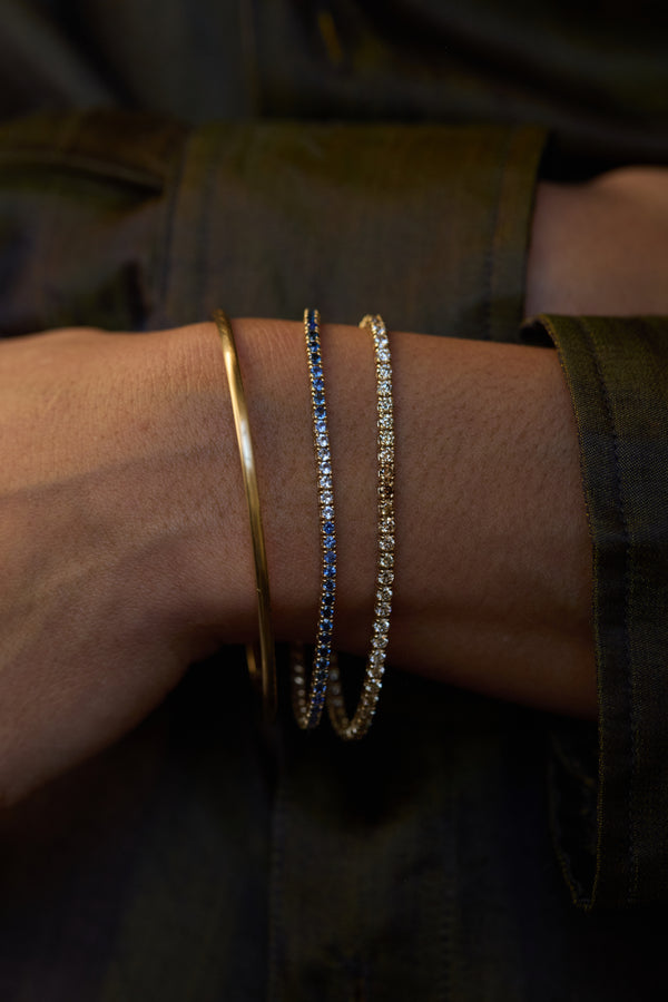 One of a Kind Sapphire Pulse Tennis Bracelet