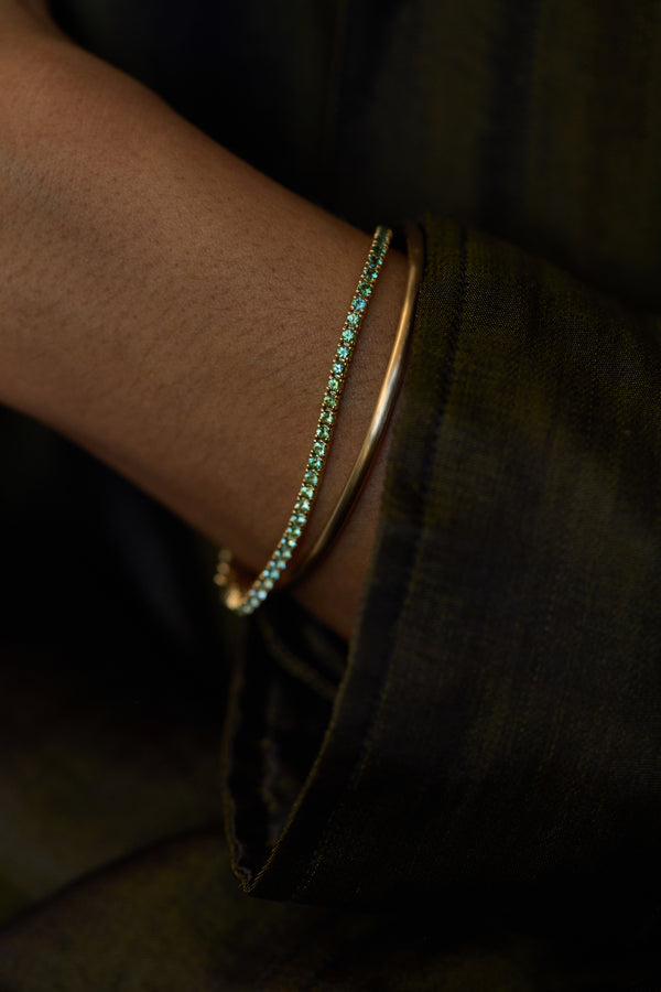 One of a Kind Green Tourmaline Tennis Bracelet