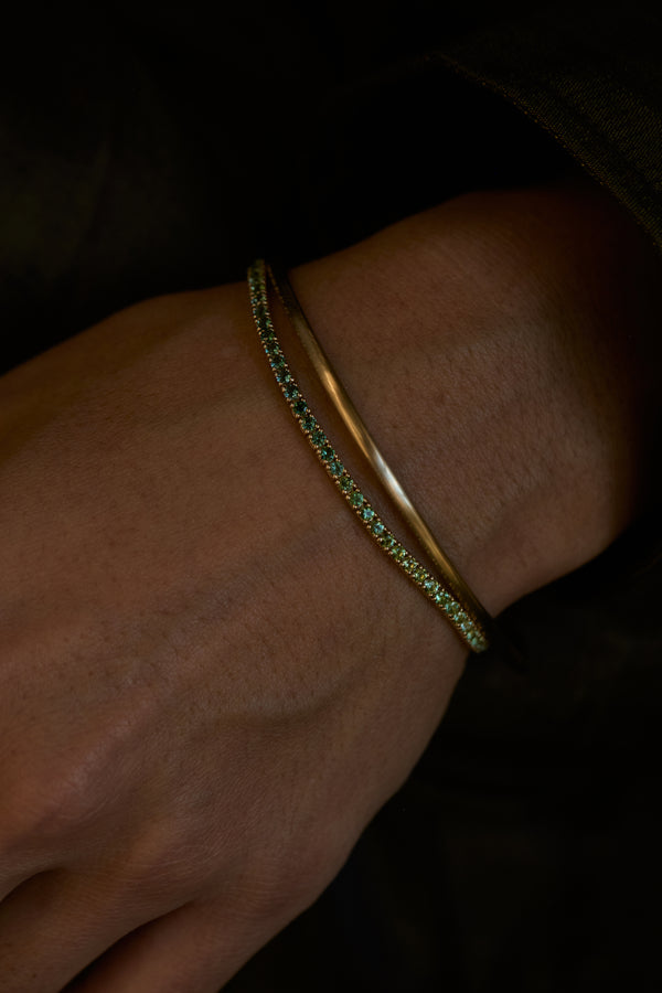 One of a Kind Green Tourmaline Tennis Bracelet