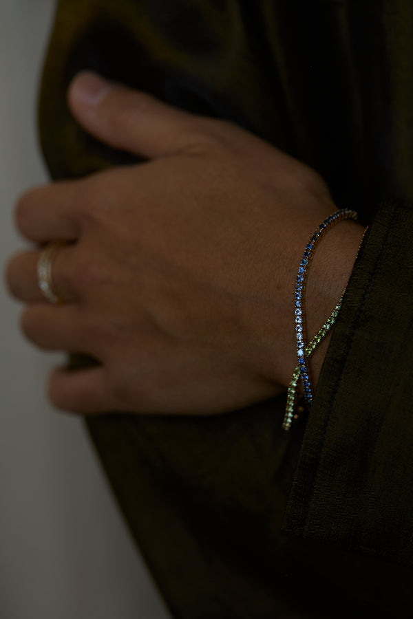 One of a Kind Sapphire Pulse Tennis Bracelet