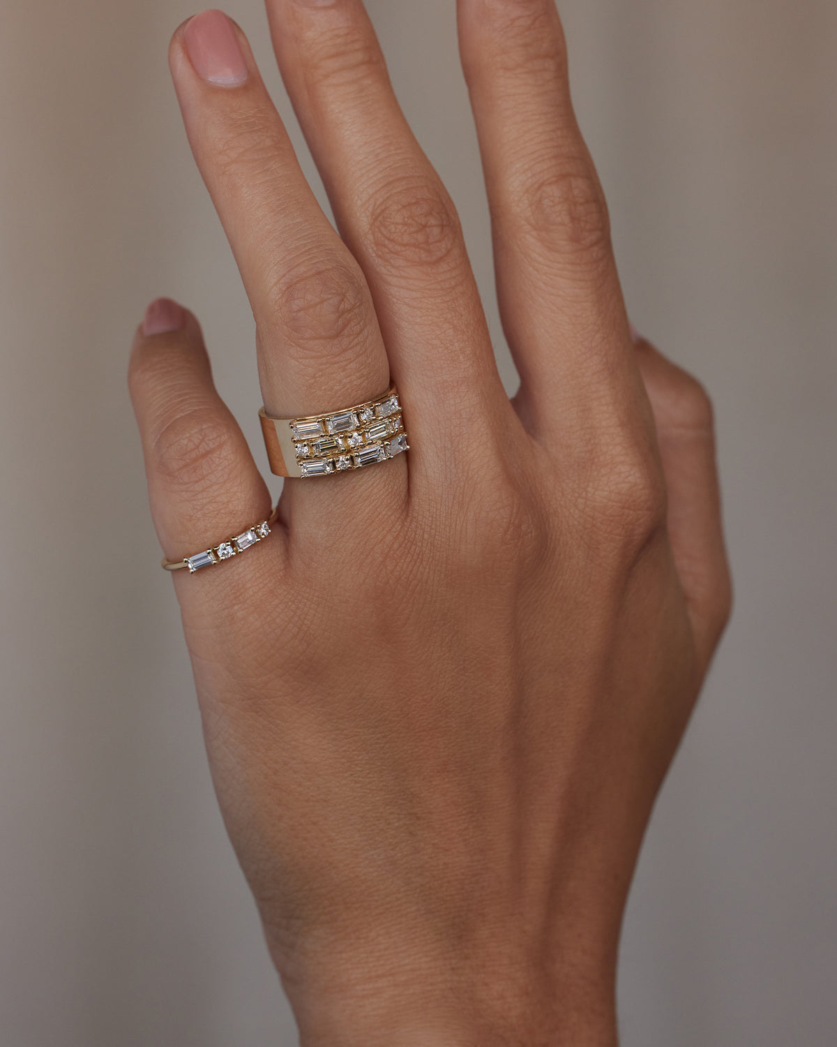 Baguette Cut Diamond Menhir Ring No. 25