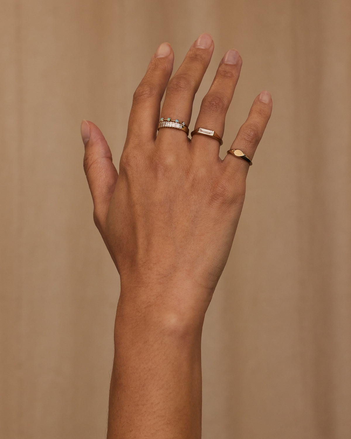 Baguette Cut Diamond Signet Ring No. 48