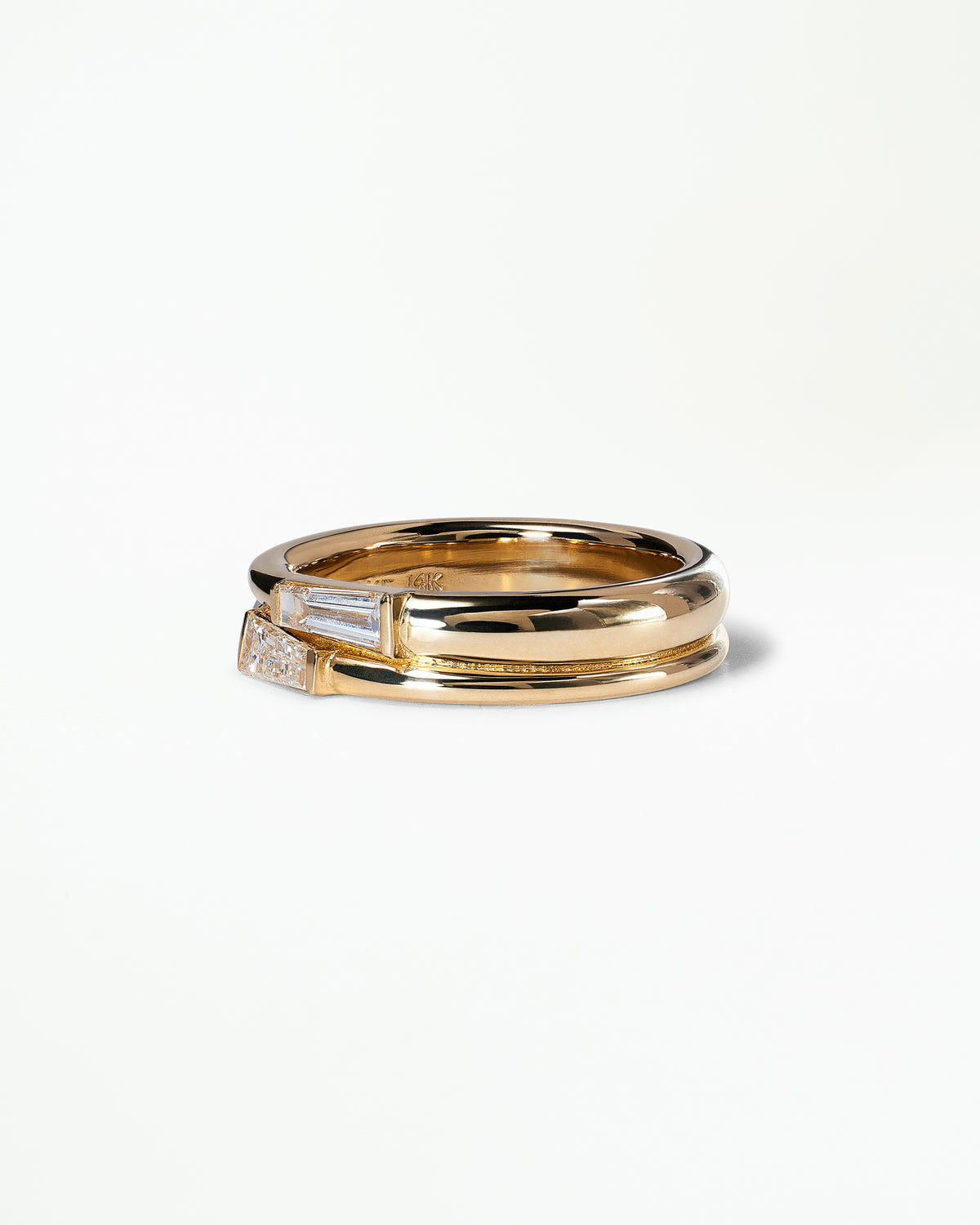 Baguette Cut Diamond Spiral Ring