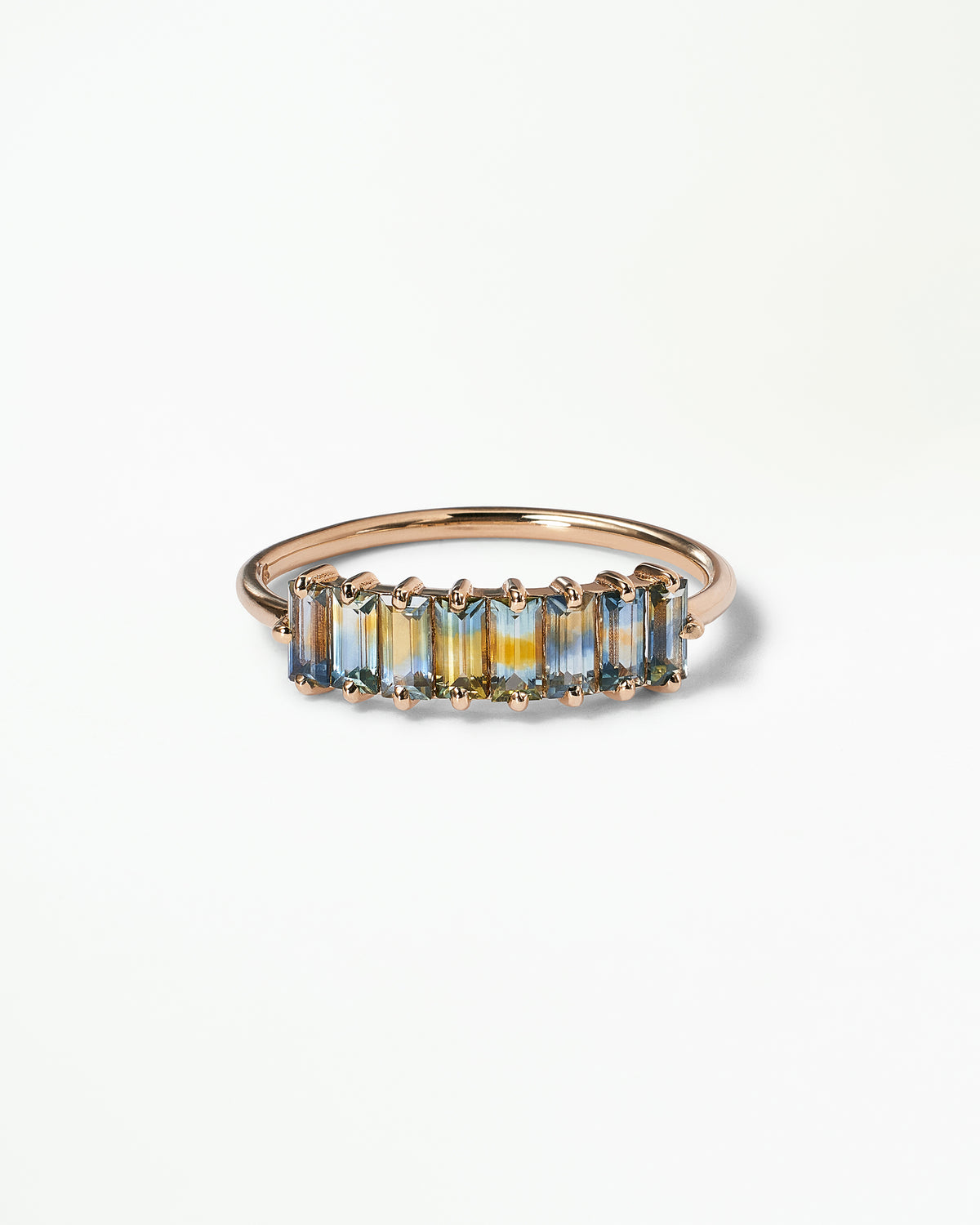 Baguette Cut Sapphire Mosaic Ring No. 44