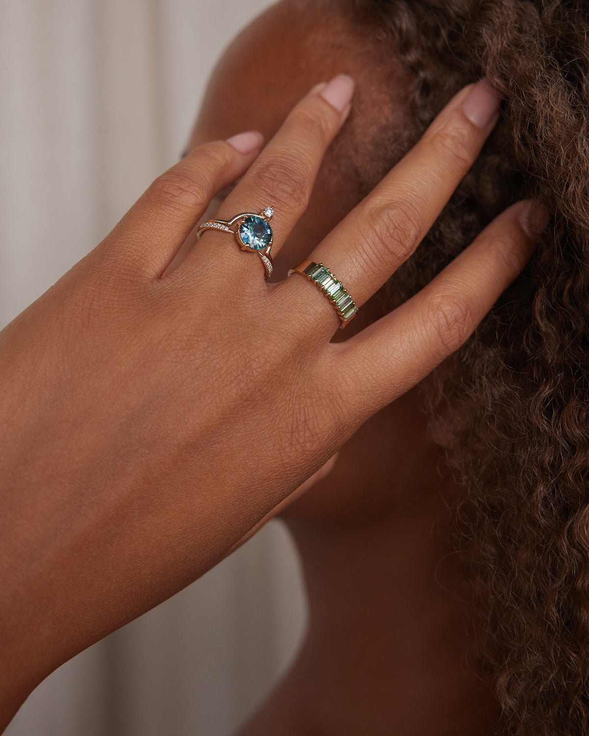 Brilliant Cut Sapphire Nestled Ring No. 22