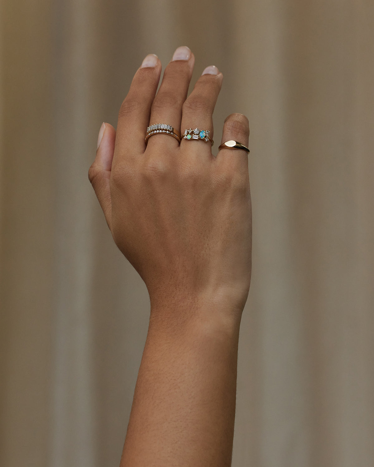 Diamond and Opal Mosaic Ring No. 32