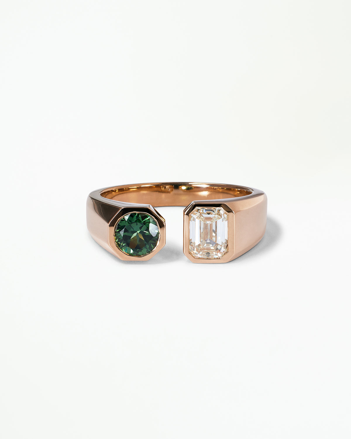 Diamond and Sapphire Dyad Signet Ring No. 14