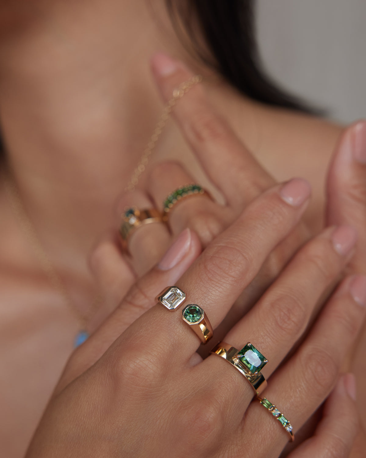 Diamond and Sapphire Dyad Signet Ring No. 14