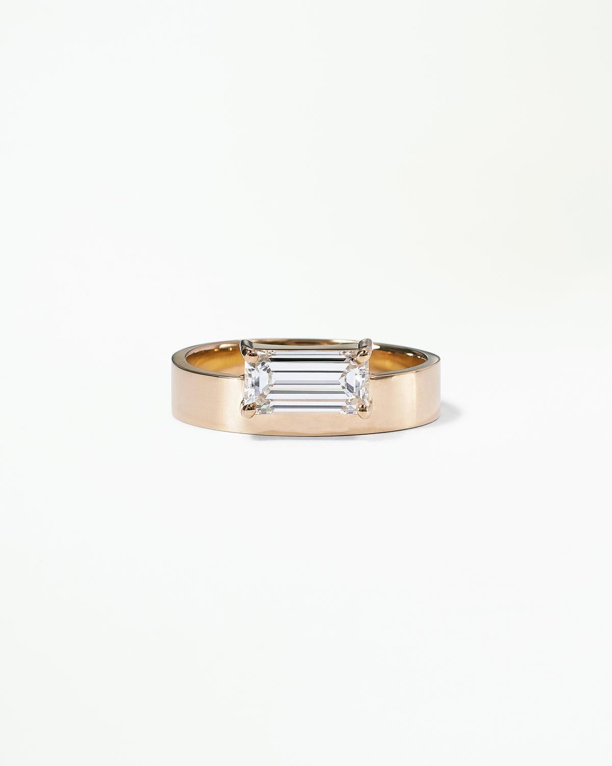 Emerald Cut Diamond Monolith Ring No. 24