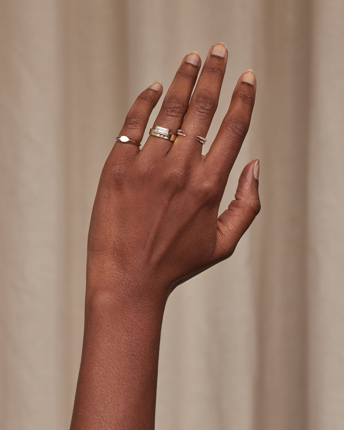 Emerald Cut Diamond Monolith Ring No. 24