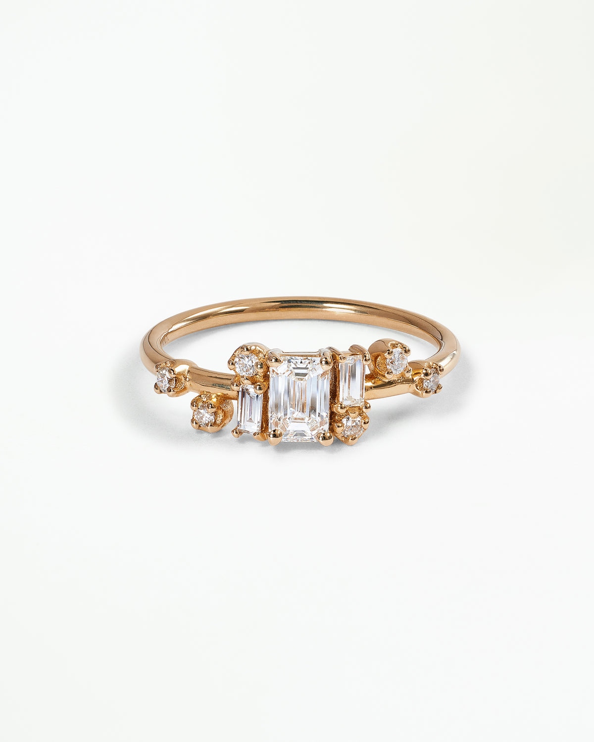 Emerald Cut Diamond Mosaic Ring No. 32