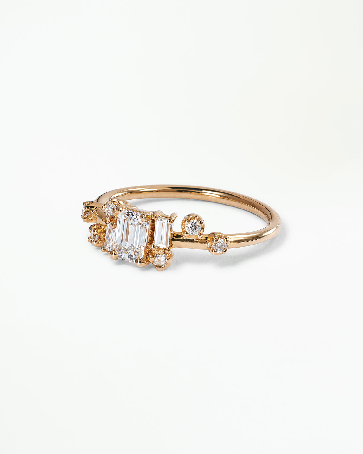 Emerald Cut Diamond Mosaic Ring No. 32
